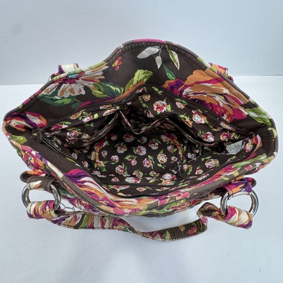 Vera Bradley English Rose Quilted Shoulder Bag Purse Wallet Set Floral Retired - Picture 6 of 16